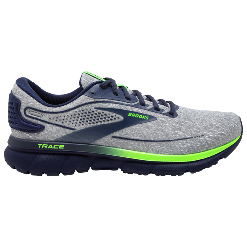 

Brooks Mens Brooks Trace 2 MU - Mens Running Shoes Grey/Blue/Green Gecko Size 10.5