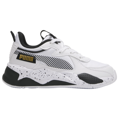 

Girls Preschool PUMA PUMA RS-X - Girls' Preschool Shoe White/Black/Gold Size 12.0