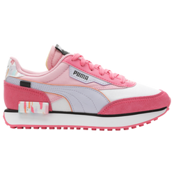 Girls' Grade School - PUMA Future Rider Nail Glam - White/Purple/Pink