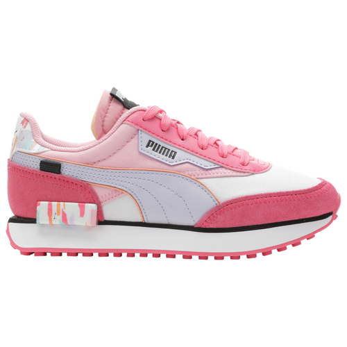 

Girls PUMA PUMA Future Rider Nail Glam - Girls' Grade School Shoe White/Purple/Pink Size 05.5