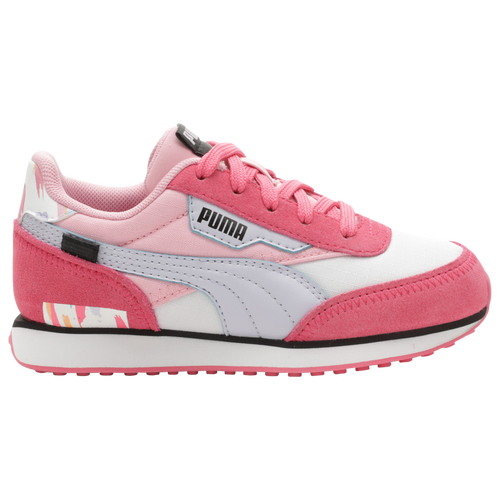 

Girls Preschool PUMA PUMA Future Rider Nail Glam - Girls' Preschool Running Shoe White/Purple/Pink Size 11.0