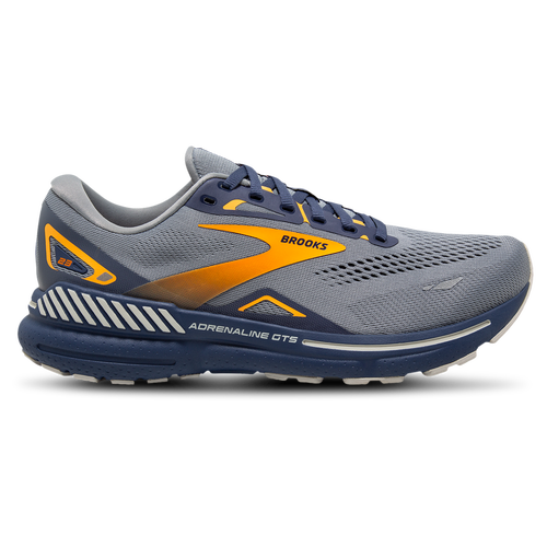 

Brooks Mens Brooks Adrenaline GTS 23 - Mens Running Shoes Grey/Crown Blue/Orange Size 14.0