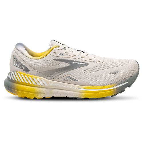 

Brooks Mens Brooks Adrenaline GTS 23 - Mens Running Shoes White Sand/Grey/Cyber Yellow Size 10.0