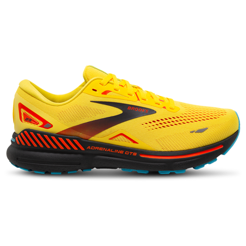 

Brooks Mens Brooks Adrenaline GTS 23 - Mens Running Shoes Yellow/Foraged Iron/Orange Size 11.5