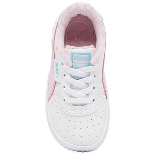 Puma Girls Cali Sketch Shoes White Pink Size 04.0