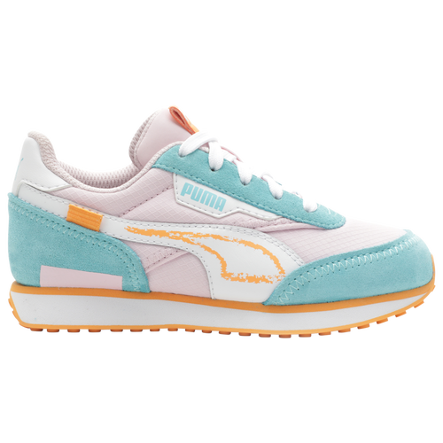 

PUMA Girls PUMA Future Rider Spring - Girls' Preschool Running Shoes Pink/Blue/White Size 3.0