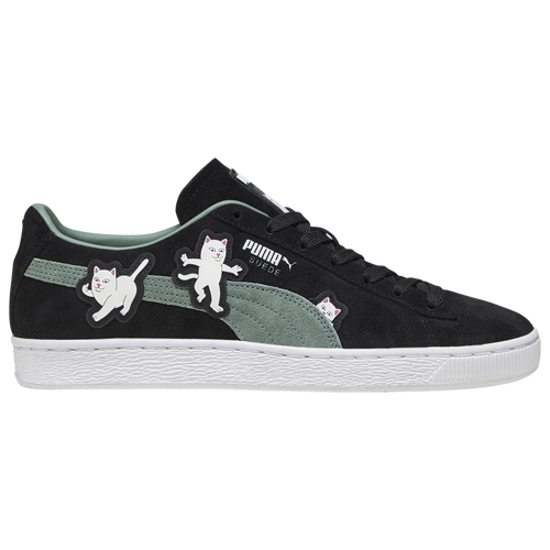 Shop Puma Mens  Suede Ripndip In Black/eucalyptus