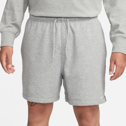 Men's - Nike Club Flow French Terry Shorts  - White/Dark Grey Heather