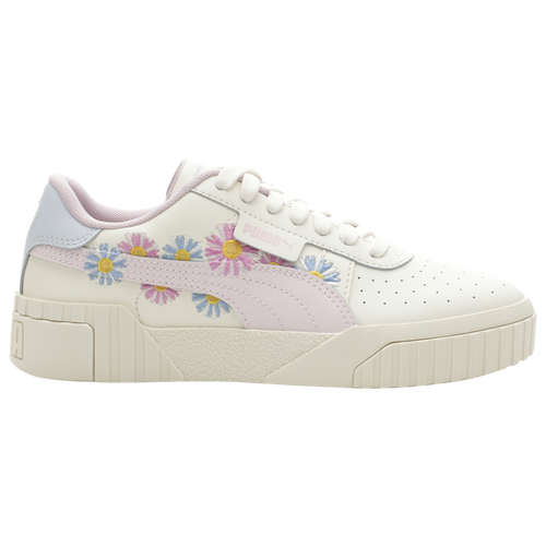GIRLS - PUMA Cali Embroidered - Eggnog/Arctic Ice Galaxy Pink