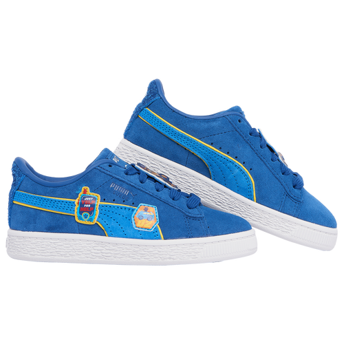 Puma Boys Suede Paw Patrol Chase Shoes Clyde Royal Racing Blue Pele Yellow Size 03.0