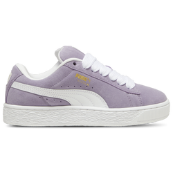 Girls' Grade School - PUMA Suede XL - Purple/White