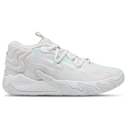 

Boys Preschool PUMA PUMA MB.03 Iridescent - Boys' Preschool Basketball Shoe Puma White/Pink Delight Size 01.0