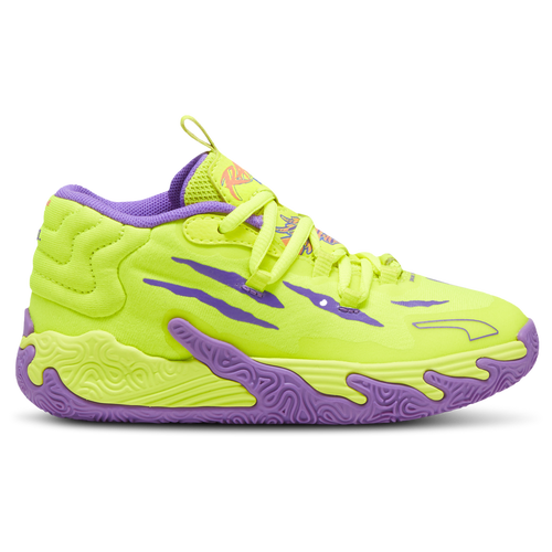 

PUMA Boys Lamelo Ball PUMA MB.03 Spark - Boys' Preschool Basketball Shoes Purple/Yellow Size 1.0