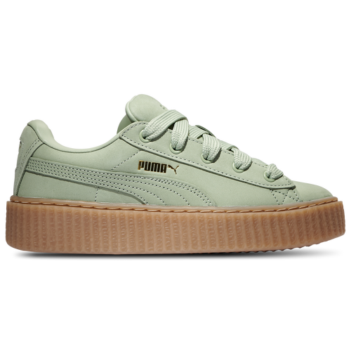 

Girls PUMA PUMA Fenty Creeper Phatty - Girls' Grade School Basketball Shoe Green/Gold/Tan Size 04.5