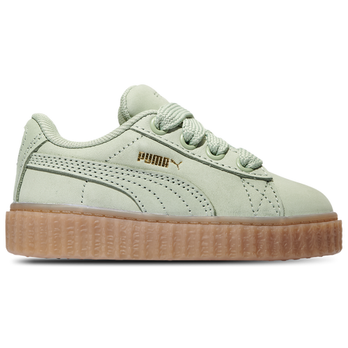 

PUMA Girls PUMA Fenty Creeper Phatty - Girls' Toddler Basketball Shoes Green/Tan/Gold Size 9.0