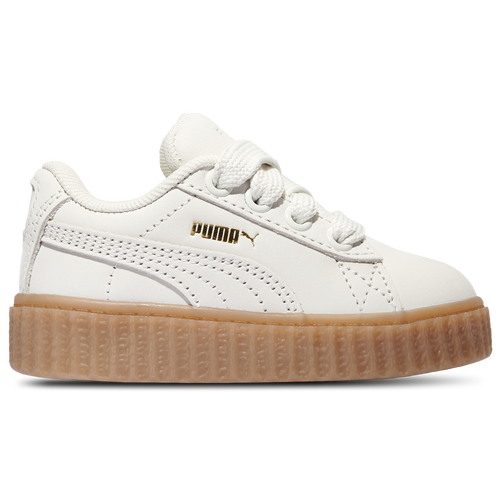 

PUMA Girls PUMA Fenty Creeper Phatty - Girls' Toddler Basketball Shoes White/Gold/Tan Size 9.0