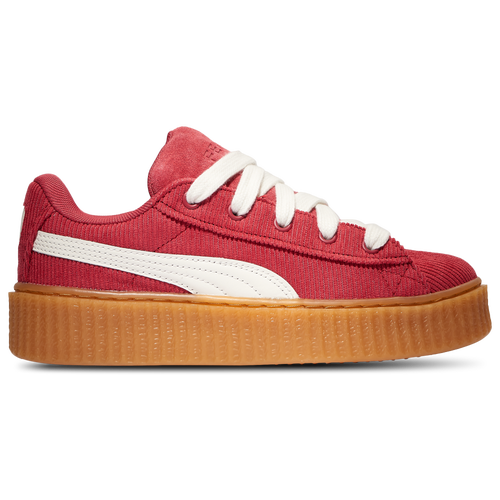 

Girls PUMA PUMA Creeper Phatty Corduroy - Girls' Grade School Shoe Warm White/Club Red/Gum Size 05.0