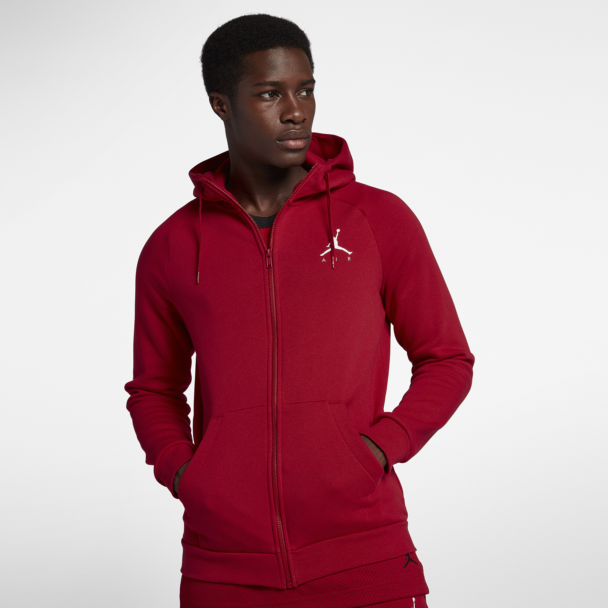 jordan jumpman air hbr pullover hoodie red