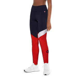 Women's - Champion Everyday Colorblocked Leggings - Navy/White/Red Flame