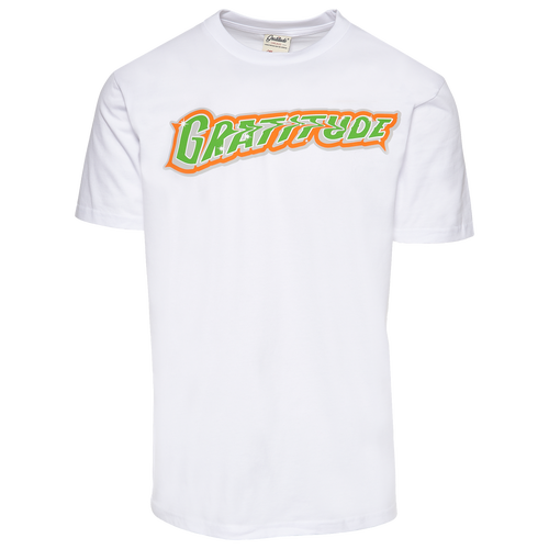 

Gratitude Chicago Mens Gratitude Chicago Retro T-Shirt - Mens White/Green/Orange Size S