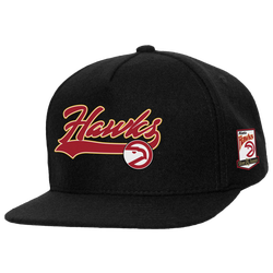Adult - Mitchell & Ness Hawks Oversweep Snap Cap - Black
