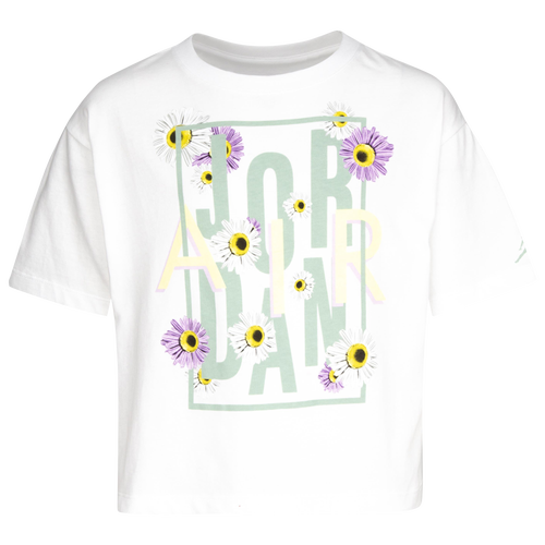 

Jordan Girls Jordan Flower Child T-Shirt - Girls' Preschool White/Multi Size 6X