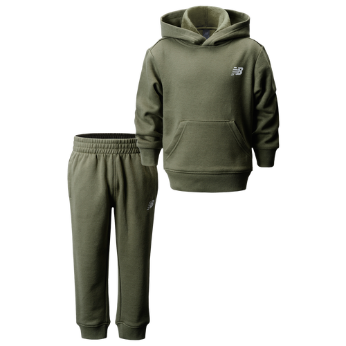 

Boys Preschool New Balance New Balance 2 Piece Fleece Set with Joggers - Boys' Preschool Green/Dark Olivine Size 7