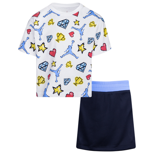 

Girls Preschool Jordan Jordan Childrens Day Skort Set - Girls' Preschool Black/White Size 5