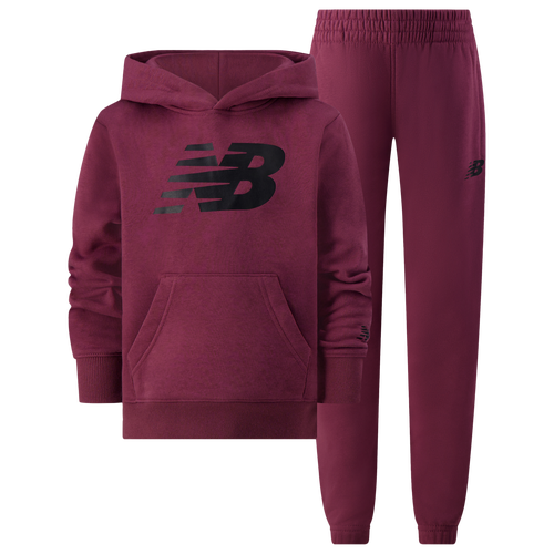 New Balance Boys Preschool   Fleece Set In Burgundy