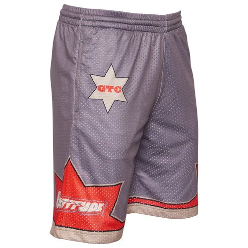 

Gratitude Chicago Mens Gratitude Chicago Retro Mesh Basketball Shorts - Mens Grey/Red Size S