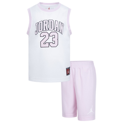 Girls' Preschool - Jordan 23 Jersey Set - Black/Pink Foam