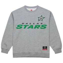 Men's - Mitchell & Ness Stars Hockey Wordmark Crewneck - Gray