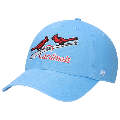 47 Brand Mens St. Louis Cardinals  Reds Cooperstown Collection Adjustable Cap In Light Blue/blue