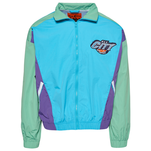 

All City By Just Don Mens All City By Just Don All Star Jacket - Mens White/Green/Grape Size XL