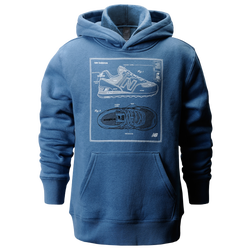 Boys' Grade School - New Balance Diagram Graphic Hoodie - Heron Blue