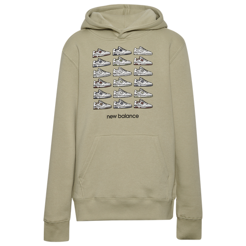 

Boys New Balance New Balance Stacked Shoe Graphic Hoodie - Boys' Grade School Olivine/Multi Size XL