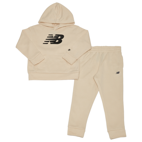 

Boys New Balance New Balance Hoodie And Jogger Set - Boys' Toddler Calm Taupe/White Size 2T