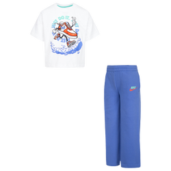 Girls' Preschool - Nike NSW Best Foot Forward Wide Leg Pants Set - Nike Polar/Nike Polar