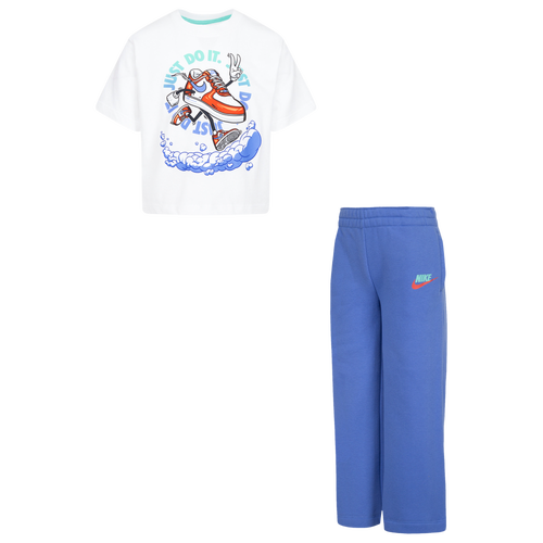 

Girls Preschool Nike Nike NSW Best Foot Forward Wide Leg Pants Set - Girls' Preschool Nike Polar/Nike Polar Size 4