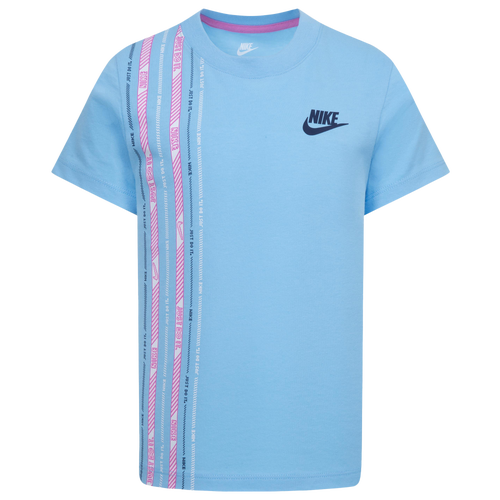 

Nike Girls Nike Happy Camper T-Shirt - Girls' Preschool Blue/Pink Size 4