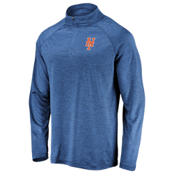 Men's - Fanatics Mets Iconic Primary Logo 1/4 Zip Pullover - Navy