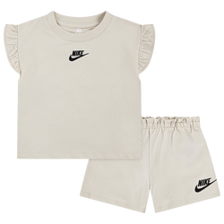 Girls' Preschool - Nike Baby French Terry Shorts Set - Light Orewood Brown/Tan