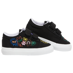 Girls' Toddler - Vans Old Skool  - Black/Red/Black