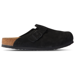 Men's - Birkenstock Boston Suede  - Black/Black