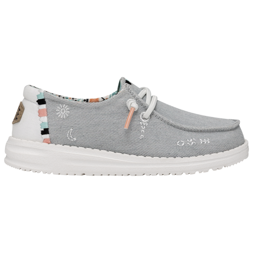

HEYDUDE Girls HEYDUDE Wendy - Girls' Grade School Running Shoes Blue/Multi Size 6.0