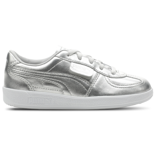

Girls Preschool PUMA PUMA Palermo - Girls' Preschool Shoe Silver/Silver Size 01.0