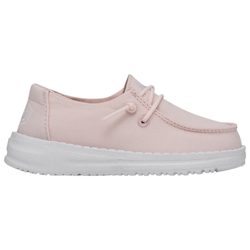 

HEYDUDE Girls HEYDUDE Wendy Slub Canvas - Girls' Toddler Shoes White/Pink Size 08.0