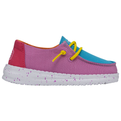 Girls' Toddler - HEYDUDE Wendy Slub Canvas - Purple/Blue/Pink