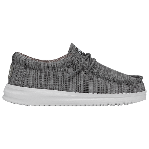 BOYS - HEYDUDE Wally Blend Linen - White/Gray