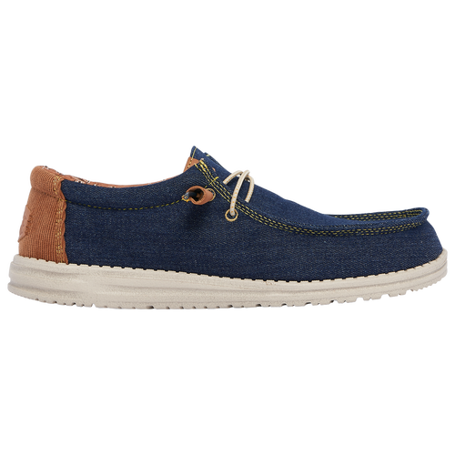 

HEYDUDE Mens HEYDUDE Wally Workwear - Mens Running Shoes Brown/Blue Size 10.0
